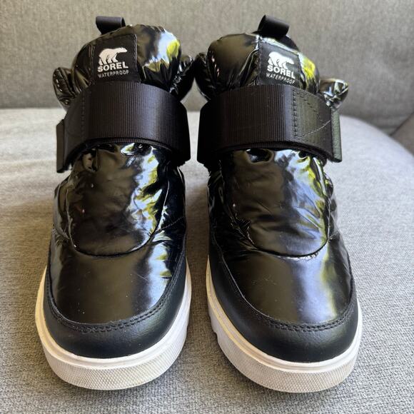 Sorel Joan Of Arctic Next Lite Strap Puffy Boots Black Winter Snow Women's 8.5 - Picture 3 of 12